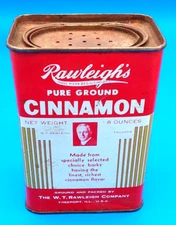 Rawleigh's Pure Ground Cinnamon Spice 8 oz 5 in Advertising Vintage Tin