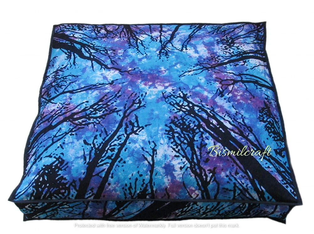 Large 32X32X6" Square Mandala Cushion Cover Floor Decorative Pillow Covers D13