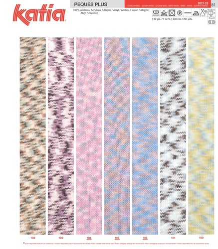 PEQUES PLUS by Katia - Colour 57 - 50g / Approx 232m Wool - Picture 3 of 4