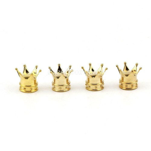 4PCS Gold Crown Tire/Wheel Air Stem Valve Caps for Harley-Davidson Motorcycle - Picture 4 of 4