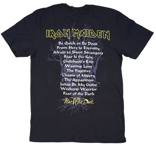 Official Iron Maiden T Shirt Fear Of the Dark Tracks New Black S M L XL XXL - Picture 42 of 55
