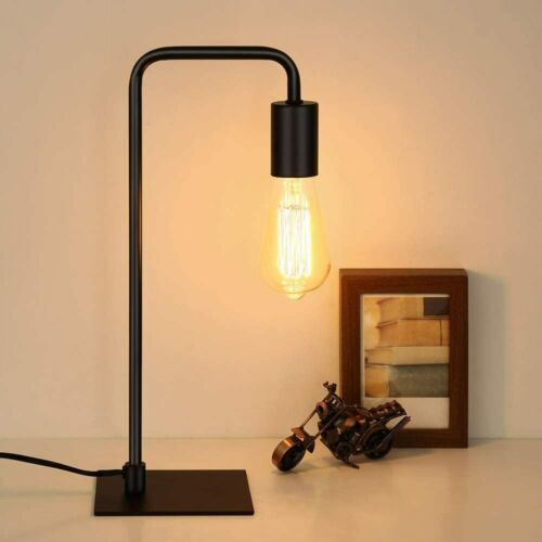 Industrial Table Lamp Small Rustic Desk Lamp Bedside Nightstand Lamp Ideal Decor - Picture 1 of 7