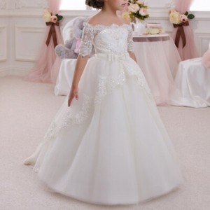 Flower Girl Wedding Dress Princess Party Tulle Dresses Bridesmaid Communion Gown