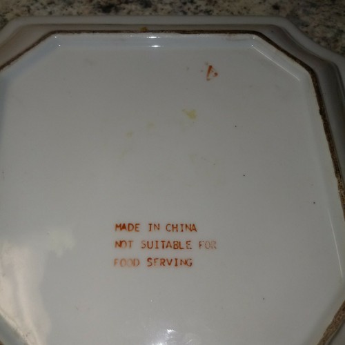 Vintage ANDREA by SADEK ? Japan Collectible Square platter Dish floral flowers - Picture 3 of 6