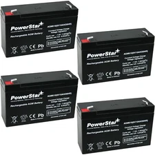 PowerStar 4 Pack - AGM610 6V 10AH UPS Battery for Streamlight LIGHTBOX