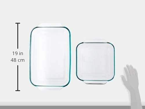 Paquete de valor básico de 2 piezas Pyrex 1 básico 8"/2 plato 1 básico pastel oblongo de 3 cuartos... - Imagen 5 de 5