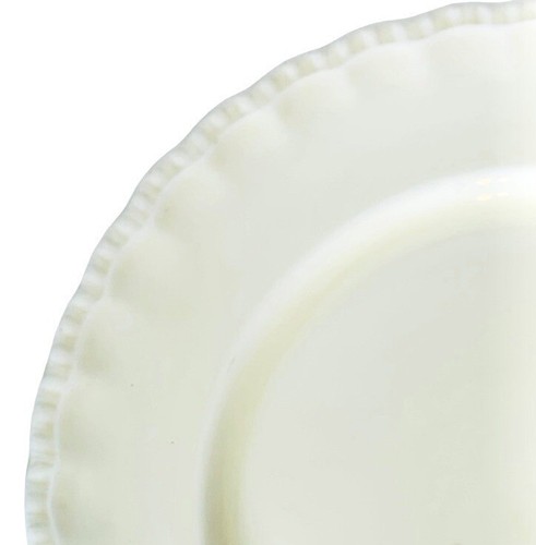 WH Grindley England Creampetal Beaded Scalloped Earthenware Salad Plate NEW - Picture 5 of 9