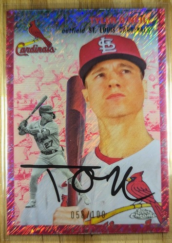 2023 Topps Chrome Platinum /100 Tyler O'Neill Fuchsia Refractor #314 Cardinals - Picture 1 of 2