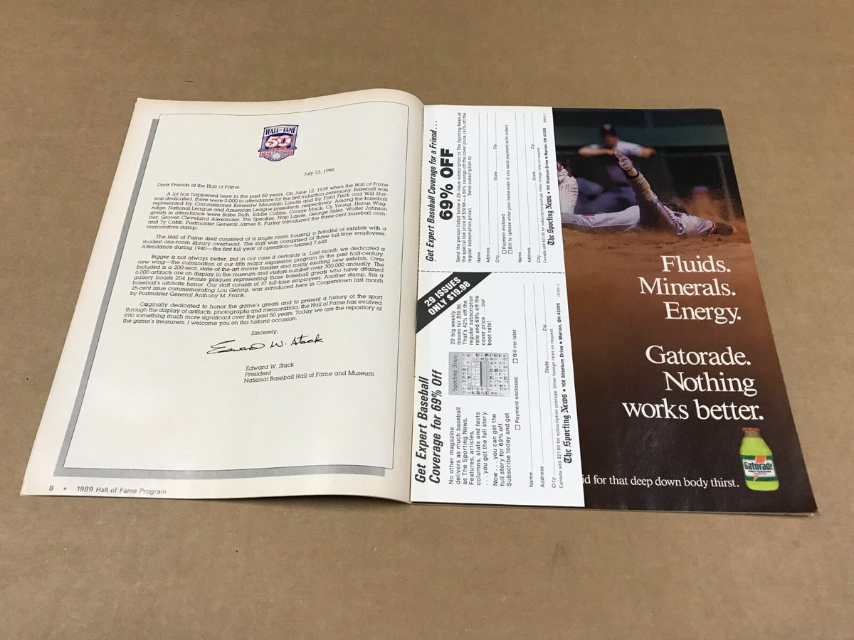 The Sporting News 50th Baseball Hall Of Fame Annual Program