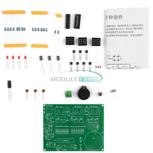 6-Digit AT89C2051 Electronic Clock Kit Digital LED Tube Clock Set DIY DC5-12V - Picture 12 of 16