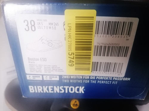 Birkenstock Damen Clogs BOSTON ESD Obermaterial & Futter Leder Schwarz Gr. 38 - Bild 6 von 6