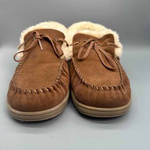 Orthofeet Tuscany Men's 11.5 Wide Brown Suede Orthopedic Faux Fur Pull-On Casual - Picture 2 of 12