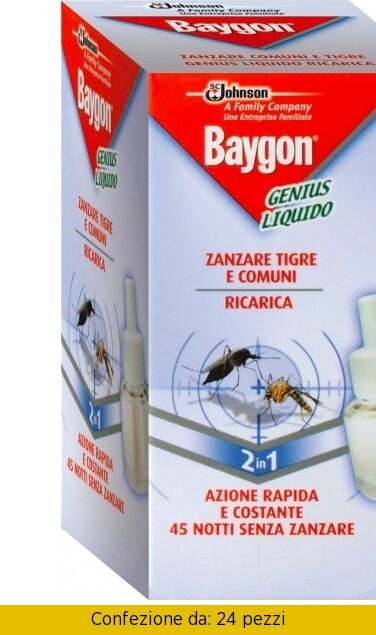 Baygon Genius Ricarica 45 Notti Pezzi 24 S.C. Johnson 667459