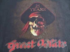 Great White 2007-08 25 Years Back to the Rhythm Tour Shirt Mens LARGE Hanes