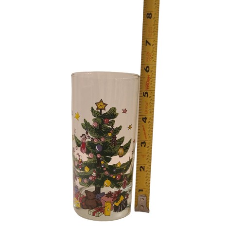 Set of 4 Nikko Christmastime Tumbler High Ball Glasses 12 oz with Original Box - Picture 6 of 12