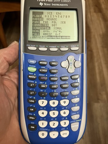 Texas Instruments TI-84 Plus Silver Edition Graphing Calculator Blue Tested