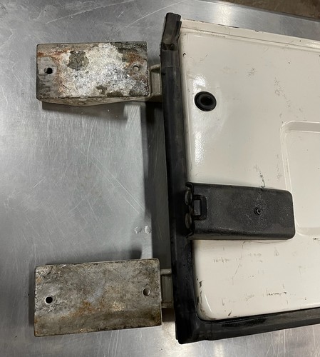 1997-2003 Jeep Wrangler TJ OEM Rear Tailgate Door and Hinges PW1 White - Picture 7 of 8