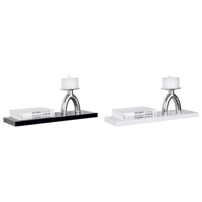 Argos Home High Gloss 60cm Floating Shelf Choice Of Black White