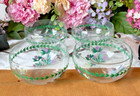 4 Portmeirion Botanic Garden Clear Glass Bowls Rare