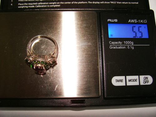 Kit Heath KH Sterling Silver Multi Chrome Diopside & Pink Stone Halo Ring SZ 7 - Picture 11 of 13