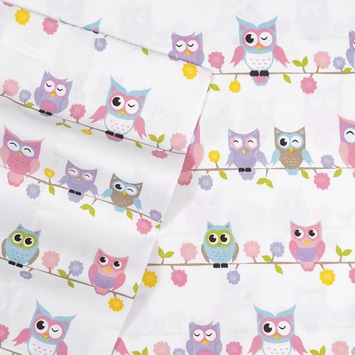 Colorful Owls Kids Sheet Set Twin, Twin XL, Full - Bild 4 von 4