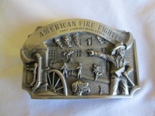 American Fire Fighter Belt Buckle 1987 Commemorative Arroyo Grande Buckle NEW