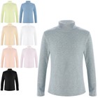 Kids Boys Girls Undershirt Solid Color Sweatshirt Warm Pullover Picnic Blouse