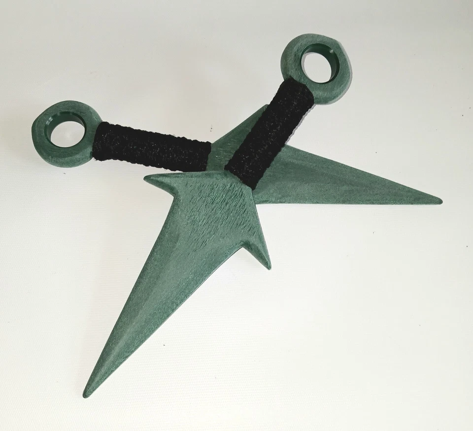 Par de cuchillos de entrenamiento Ninja Kunai cuchillos jade polipropileno artes marciales ninjutsu Foto 2 de 3