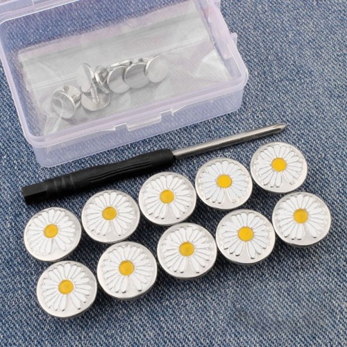 10pcs Replacement Jeans Buttons Removable Repair Kit No-Sewing Metal Button - Picture 14 of 27