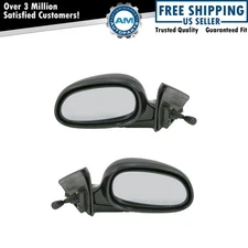 Manual Remote Side View Mirrors Black Pair Set NEW for 92-95 Civic 4 Door Sedan