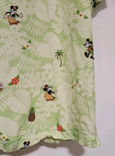 Tommy Bahama Disney Parks Hawaiihemd Herren Medium Grün Mickey Minnie Floral - Bild 7 von 20