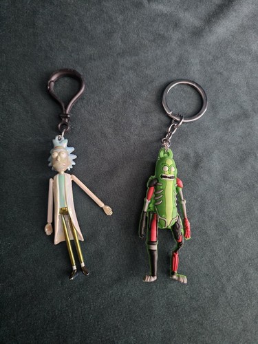 Rick and Morty Double Sided RUBBER Pickel Rick Chibi Rick Keychains - Picture 3 of 7