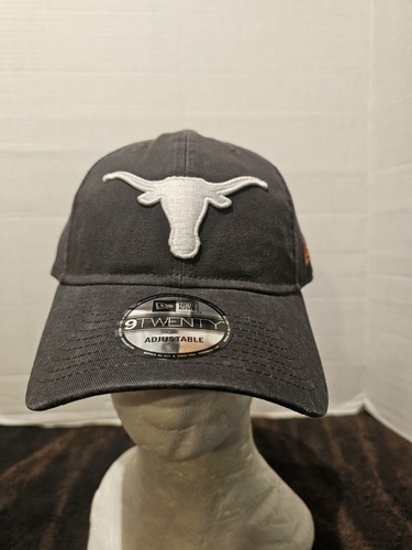 Texas Longhorns New ERA 9Twenty Cap Herren grau leicht Distress Mütze verstellbar Neu mit Etikett - Bild 1 von 8
