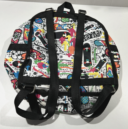 LeSportsac Small Morgan Style Backpack in Halfpipe Skateboard Pattern Skater EUC - Picture 4 of 17