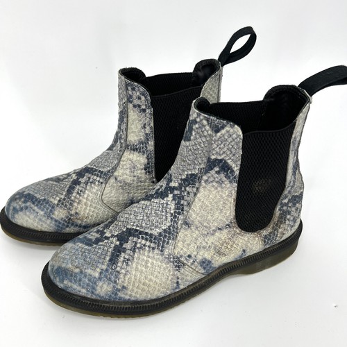 Stivali Chelsea Dr. Martens Doc Martens Flora Asciano Moc stampa rettile US 6 - Foto 7 di 7