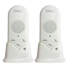 Wireless 2-Way Intercom System 2 Pack for Home Office Room-to-Room Communic...