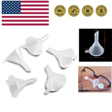 Mini Funnel 5-Pack for Lab Bottles, Sand Art, Perfume, Spice, Powder, Essenti...