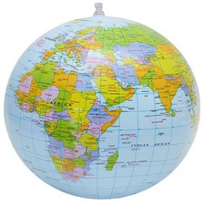 Inflatable World Globe Beach Ball Blow Up Earth Beach Ball Playing  Teaching