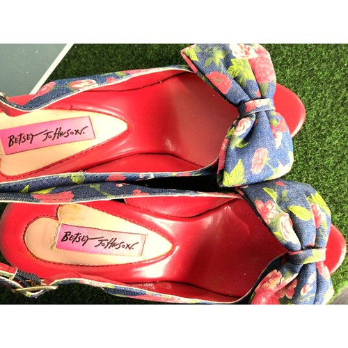 Y2K Vintage Betsey Johnson Fiona Heels/Pumps/Shoes Sling Back Peep Toe 7.5 - Picture 6 of 8