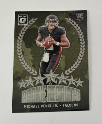 MICHAEL PENIX JR. 2024 DONRUSS OPTIC ROOKIE RECRUITS BASE FALCONS RC   