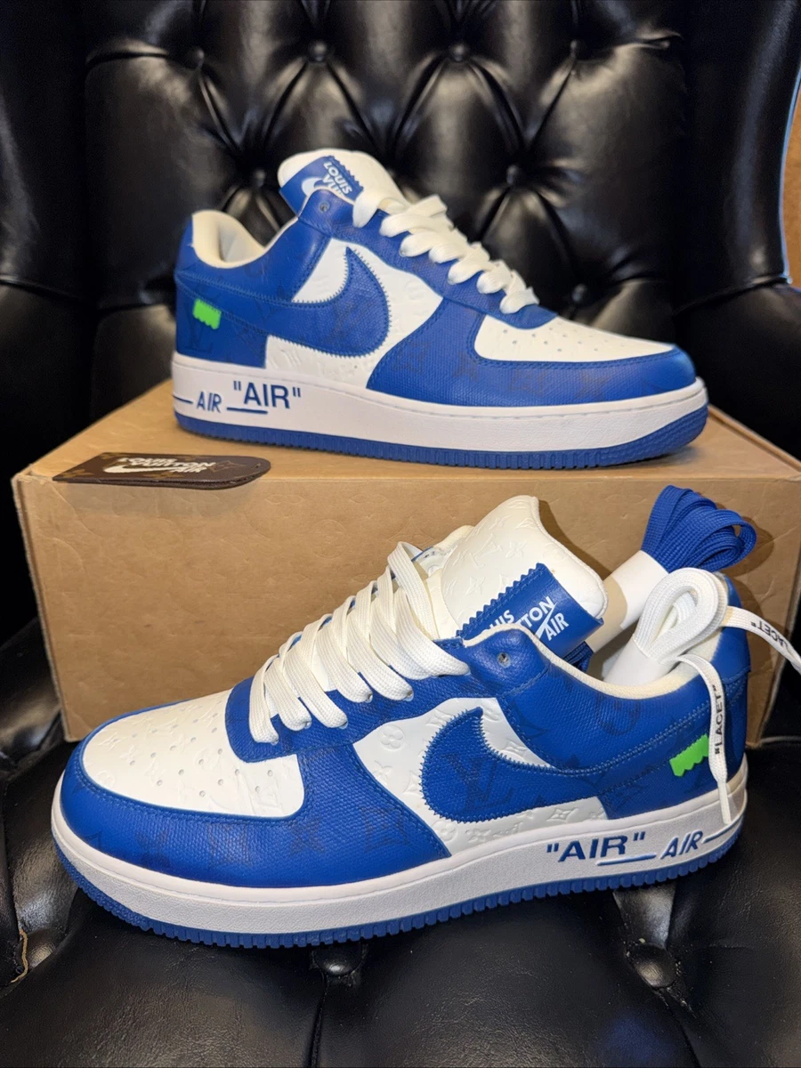 靴/バッグ Louis Vuitton Nike Air Force 1 Low Nike Louis Vuitton x Air Force 1 Low White Team Royal for Sale