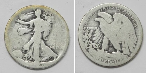 X7265  1921-S Liberty Walking Half Dollar 50c,  AG