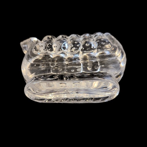 Lindshammar Viking Longboat Boat Ship Clear Glass Figurine Art Glass Paperweight - Picture 3 of 3