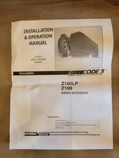 Code 3 Z100 LP Siren Speaker Brand New