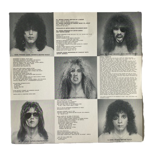 Twisted Sister Come Out And Play Vinyl LP 81275-1-E Special Edition - Picture 7 of 14