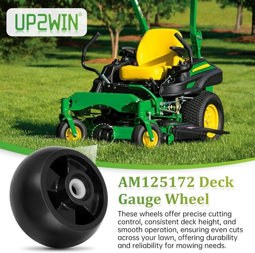 Ruedas de calibre de cubierta duraderas para cortacéspedes John Deere - Juego de 4, AM124706 repuesto - Imagen 8 de 8