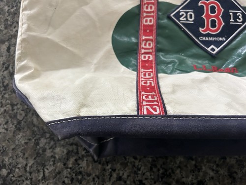Boston Red Sox 2013 World Series Champs, L.L. Bean Tote Bag Green Fenway Tarp - Picture 5 of 15