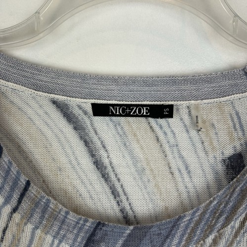 Nic + Zoe Pullover Damen S Petite Neutral Mehrfarbig Pulli leichte Fransen - Bild 3 von 7