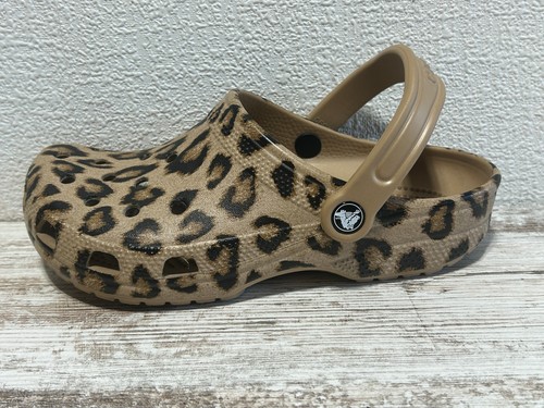 Crocs Clogs Leopardenmuster Damen 7 oder Herren 5 Slipper Pantoletten