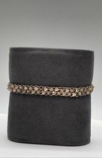 Sterling Silver Heart Double Link Chain Bracelet 11.4g